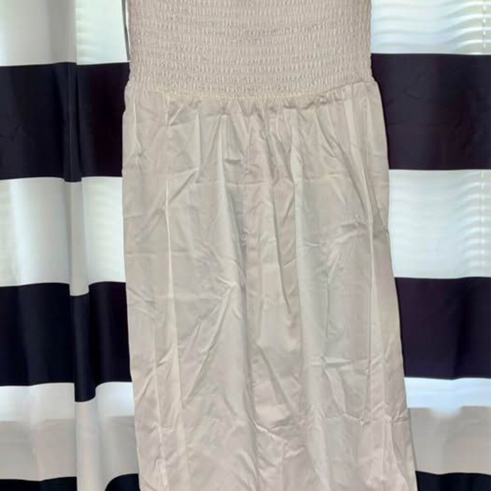 Wild Fable White Smocked Midi Skirt With Side Slit Women’s XS Brand New w/Tags